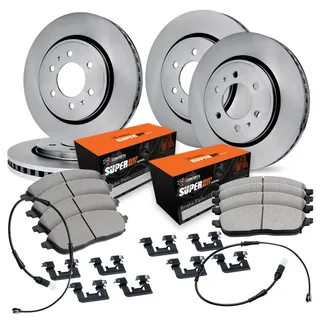 R1 Concepts WFXS2-40038 Disc Brake Rotor Set W/ Super Duty Pads, Sensor, & Hardware